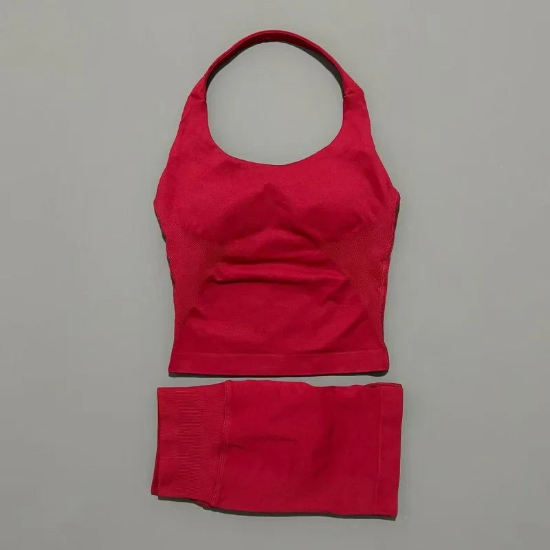 Seamless Yoga Shorts Set