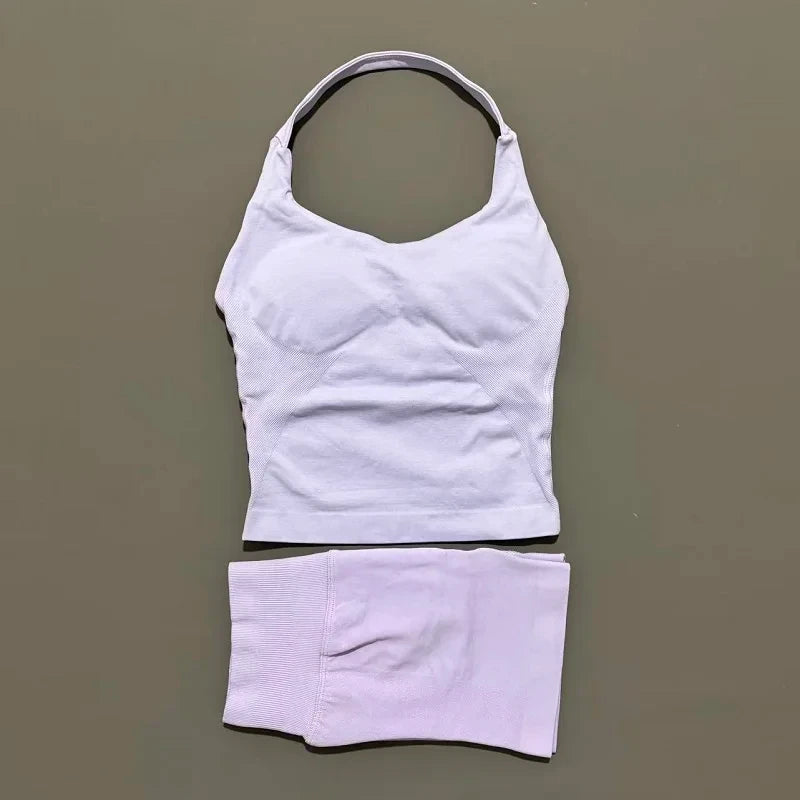 Seamless Yoga Shorts Set