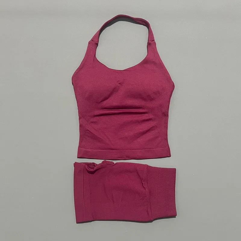 Seamless Yoga Shorts Set