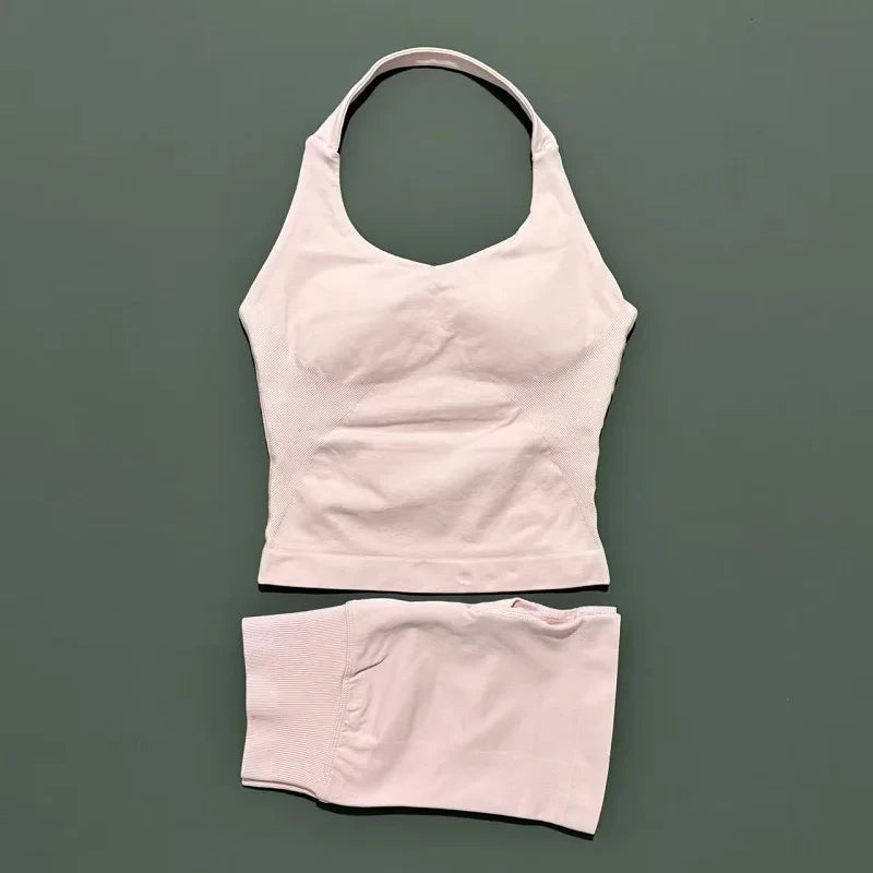 Seamless Yoga Shorts Set