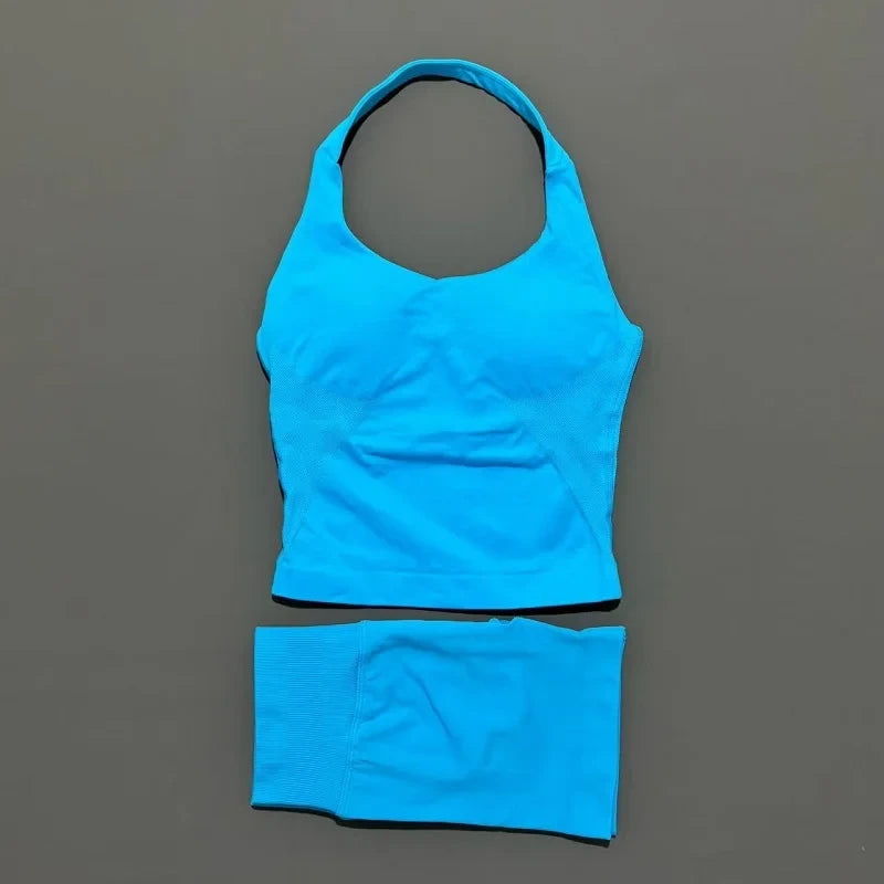 Seamless Yoga Shorts Set
