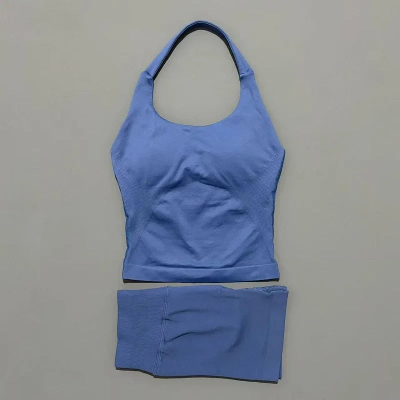 Seamless Yoga Shorts Set