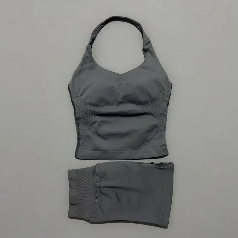 Seamless Yoga Shorts Set
