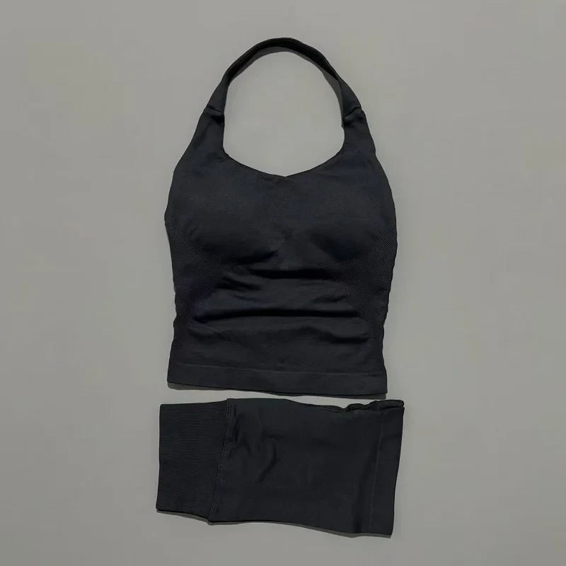Seamless Yoga Shorts Set