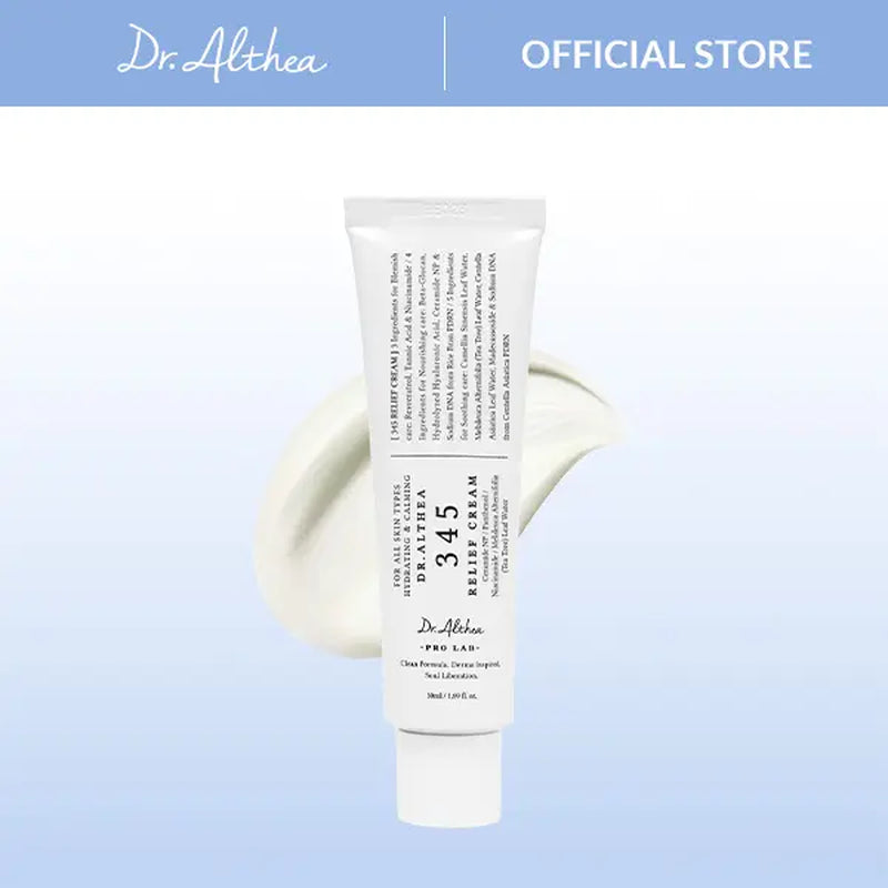 Dr.Althea 345 Relief Cream - Daily Face Moisturizer, Blemish Relief Care, Soothing Recovery, Vegan Korean Skincare