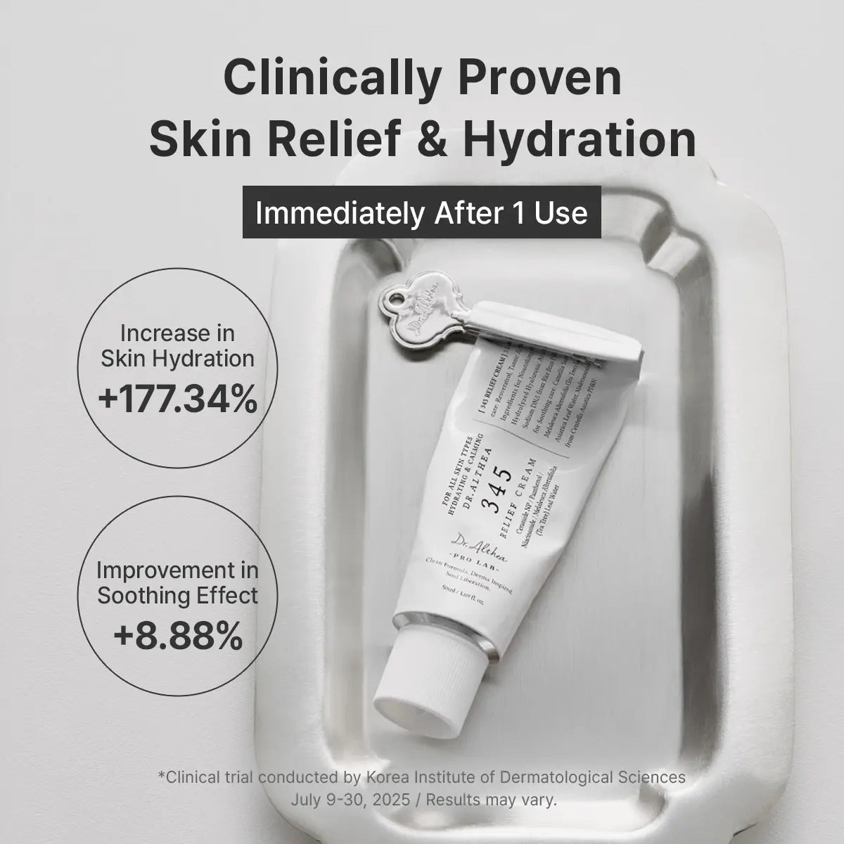 Dr.Althea 345 Relief Cream - Daily Face Moisturizer, Blemish Relief Care, Soothing Recovery, Vegan Korean Skincare