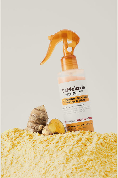 Tumeric Peel Shot Keratin Care Kojic Acid Spray, Pore Clearing Skin Exfoliating Formula