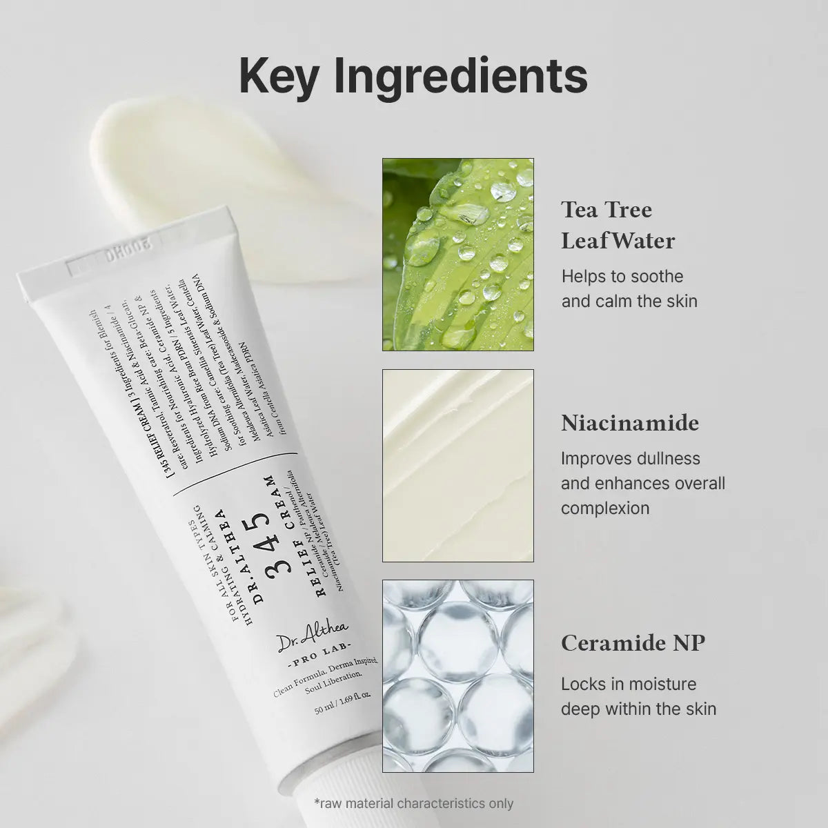 Dr.Althea 345 Relief Cream - Daily Face Moisturizer, Blemish Relief Care, Soothing Recovery, Vegan Korean Skincare
