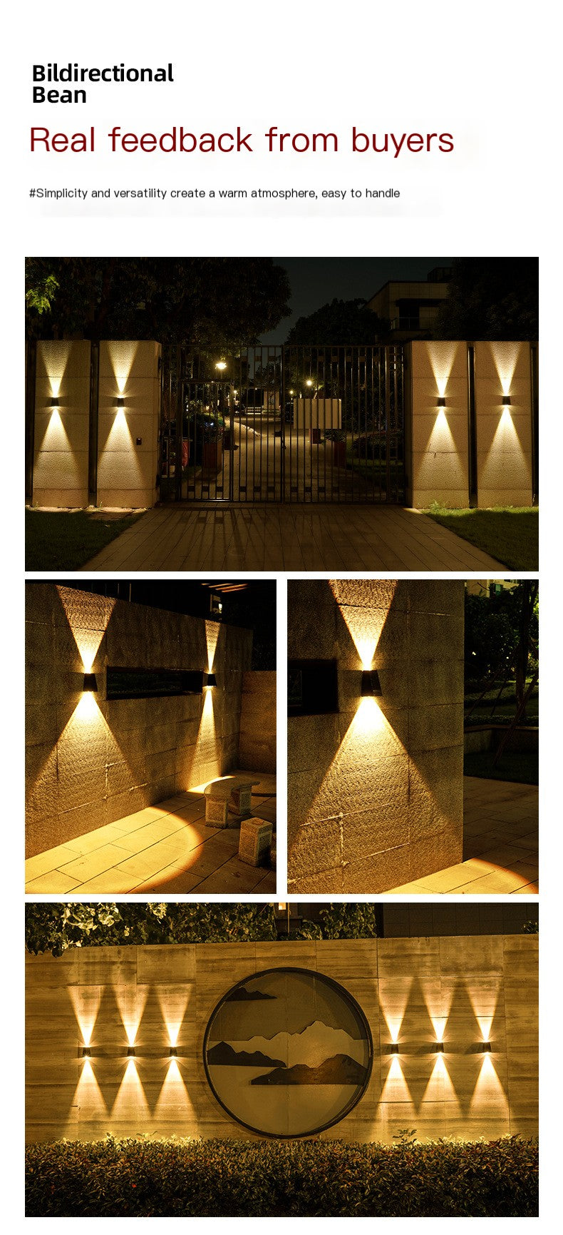Solar-Powered Outdoor Wall Light